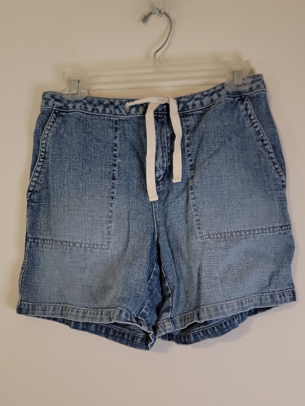 Old Navy Light Blue Denim Drawstring Shorts